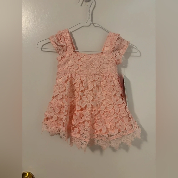 Rare Editions Other - Rare Editions Peach Lace Dress